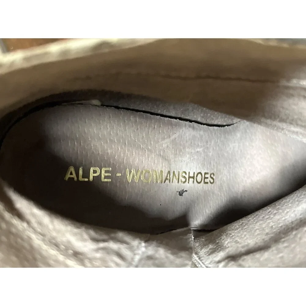 Alpe Women's Suede & Snakeskin Heeled Ankle Boots Size 39 / US 8 Gray Spain - Picture 9 of 10